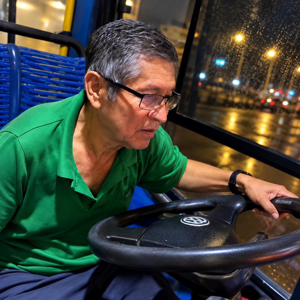 Francisco Borbor lleva casi 25 años dedicado a ser conductor de buses.